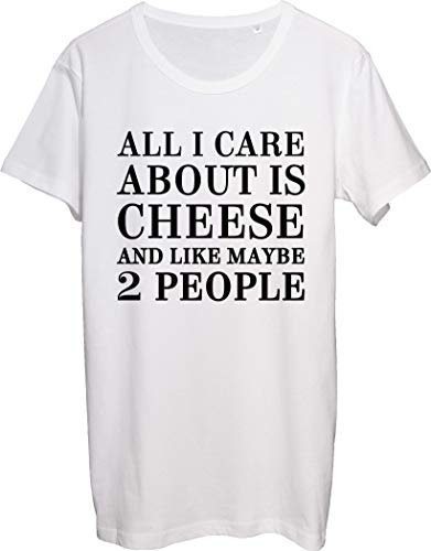 All I Care About is Cheese and Like Maybe 2 People T-shirt pour homme - Blanc - X-Large