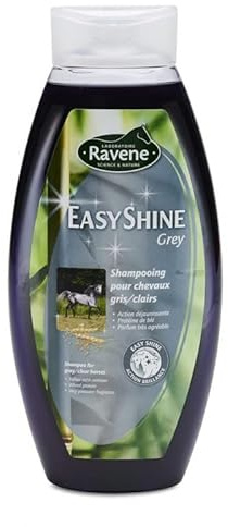 equitheme Easy Shine Grey RAVENE, shampoing pour chevaux gris, transparent, 500 ml EU