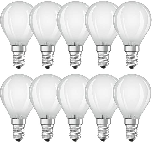 NCC-Licht 10 x LED Filament Leuchtmittel Tropfen 2,5W = 25W E14 matt 250lm warmweiß 2700K