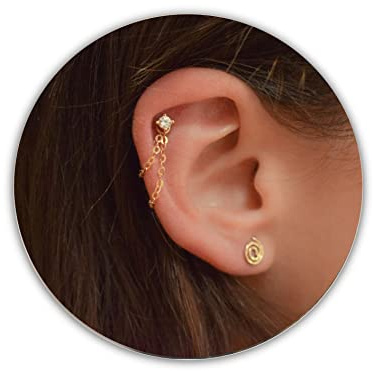 Ohrringkette - Helixkette - Kette Ohrmantel - Ohrhänger - Ohrring Charm Kette - Knorpelohrring - Helix Ohrstecker Ohrring - Ohrkette