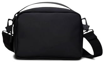 RAINS Unisex Waterproof Crossbody Bag, Sling Bag, Fanny Bag - Versatile Black Box Bag for Women & Men