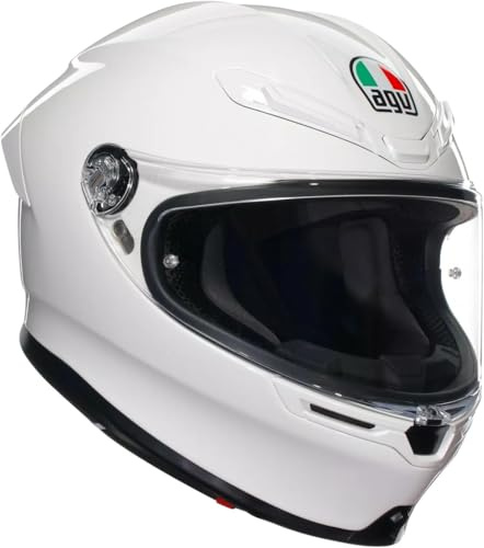 AGV K6 S Integralhelm - ECE 22.06 Motorradhelm für Brillenträger, Carbon Aramid Schale, Pinlock Max Vision Visier, Sport Touring
