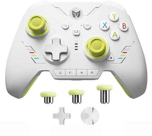 Contrôleurs PC, BIGBIG WON Rainbow 2 SE Contrôleur sans fil Contrôle de Mouvement, Déclencheur à Effet Hall, ADC 12 Bits, 3 jeux de Joysticks, D-pad 4 voies et 8 voies pour Switch/PC/Android/iOS