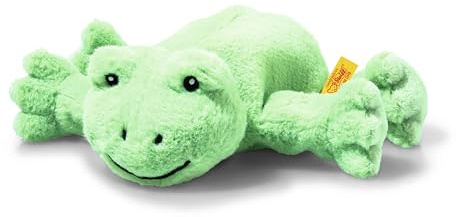 Steiff Cappy Frosch hellgrün 20 cm, Soft Cuddly Friends, Kuscheltier Frosch, Flauschiges Stofftier zum Spielen & Kuscheln, aus kuschelweichem Plüsch für babysanfte Haut, waschmaschinenfest