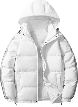 Generico Giacca Uomo Primavera Uomini e Donne con Gli Stessi Amanti Autunno e Inverno Nuovo Spesso Caldo Sciolto Tendenza Comodo igliamento Casual in Cotone Porta Cappotto Piumino