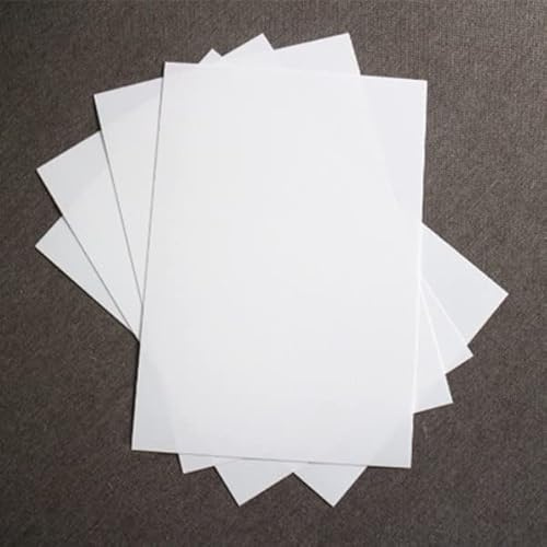 10 Láminas de papel termoretractil, encogible o papel mágico imprimible en impresora de tinta. tamaño a4. plástico mágico (Blanco)