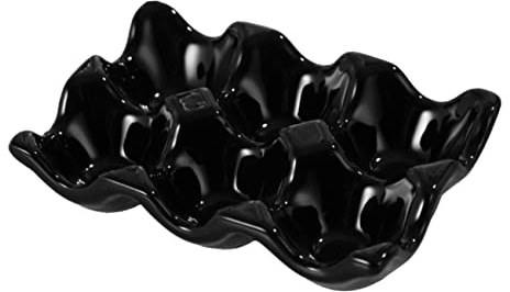 Keramik Eier Serviertablett Schwarz für Kühlschrank und Küche