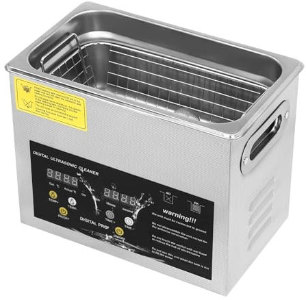 Ultrasonic Jewellery Cleaner, 3 L Stainless Steel Ultrasonic Cleaner, Professional Ultrasonic Cavitation Machine with Digital Timer & Heater, for Jewellery Dentures Carburetors Coins