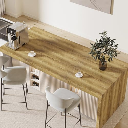 VaryFloral Tapete Holzoptik 30cmx300cm Möbelfolie Hellbraun Selbstklebende Tapete Holzoptik Wand Tapeten Selbstklebend Wasserdicht Verdickte Textur Arbeitsplatte Folie Küche Kabinett