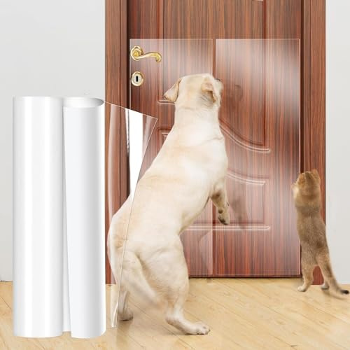 Uross Katze Kratzschutz, 5m x 30cm Kratzschutz für Möbel von Katzen, für Hundetüren, Transparentes Selbstklebendes Katzenmöbelschutz