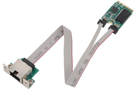 Gigabit Netzwerkkarte M.2, M.2 A E Key 2,5 G Ethernet LAN Karte, M.2 2,5 G Ethernet Netzwerkkarte für 7 8 10 11 für Linux, RTL8111H M.2 A E Single Port 2,5 G NIC, Gebogener