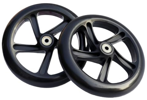 MANGGUO 2 Stück 120 mm 145 mm 175 mm 180 mm 190 mm 200 mm Scooter Räder 5 Zoll 6 Zoll 7 Zoll 8 Zoll Scooter Ersatzräder für Tretroller (200 X 40 mm)