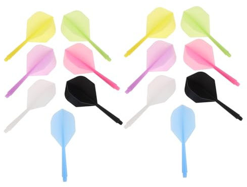 BELLIFFY 21stücke Integrierte Flights Aus Kunststoff Schaft Flight-Sets Zubehör-Kits Teile Für Schäfte Und Flights Flight-Sets Aus Kunststoff Schäfte Mit Weicher Spitze Und