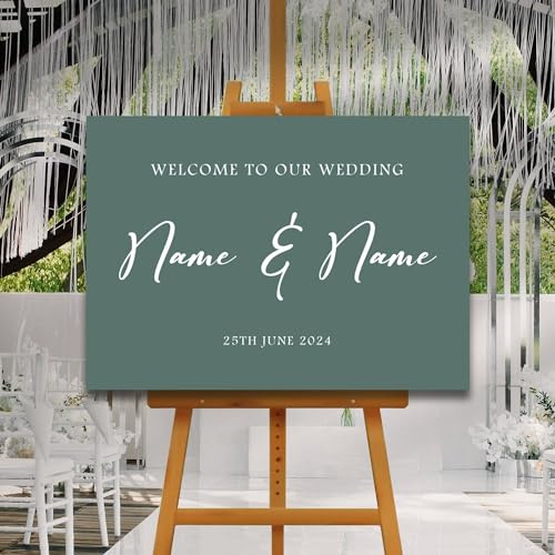 Muted Elegant Welcome Wedding Sign, Custom Colours, A1, A2, A3 or A4, Printed Sign, Minimalist Wedding Welcome Sign, Modern Calligraphy Sign