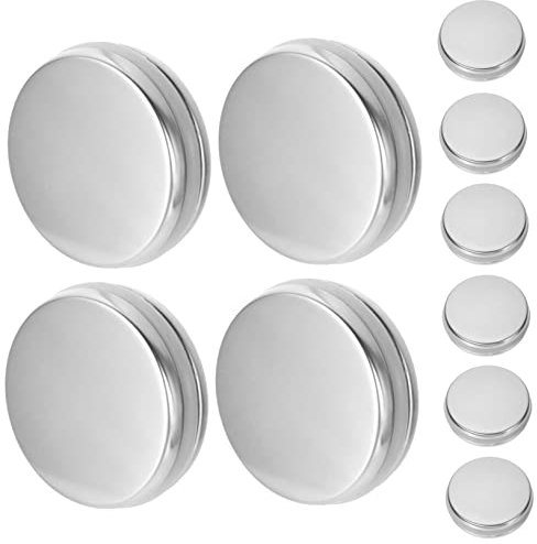 Veemoon 10pcs Stainless Steel Bathroom Sink Drain Stoppers Kitchen Washbasin Plugs White Silicone Seal Rings for Bathroom and Kitchen Drainage