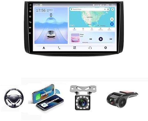 BOJONI Android 13 Autoradio 2 Din in-Dash Radio avec Car-Play Android Auto, 9 Pouces Screen RDS Dab+ Radio/Caméra de recul pour Chevrolet Lova Captiva Gentra Aveo Epica 2006-2011(NF-1 4Core 1+32G)