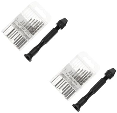Gadpiparty 22stücke Teiliges Handbohrer Set Mit Präzisions Pin-vise Und Spiralbohrern Ergonomischer Mini Handbohrer Für Schmuck Und Modellbau