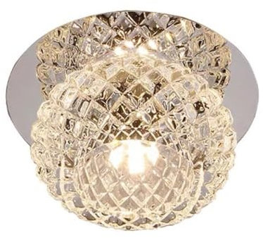 1 Paquete de iluminación LED empotrada de 4,7 Pulgadas, Luces empotrables de Cristal para Techo, 3000 K/4000 K/6000 K Regulables, Borde Deflector, luminaria de Montaje Empotrado para Entrada de vestí