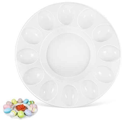 COLLBATH Servierplatte Mit Deckel Eierhalter Aus Keramik Tablett Für Gefüllte Eier Geeignet Für Restaurant Und Zuhause
