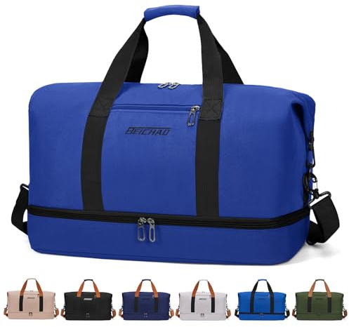 Sporttasche & Reisetasche für Damen und Herren - mit Schuhfach & Nassfach, Large Capacity Travel Bag Leichte Trainingstasche wasserdichte Schwimmtasche für Reisen, Sport, Fitness