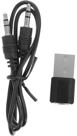 LABRIMP USB Audio Empfänger Aux Adapter für Auto Home Stereo Empfänger für Lautsprecher Einfach zu Bedienen Schwarz