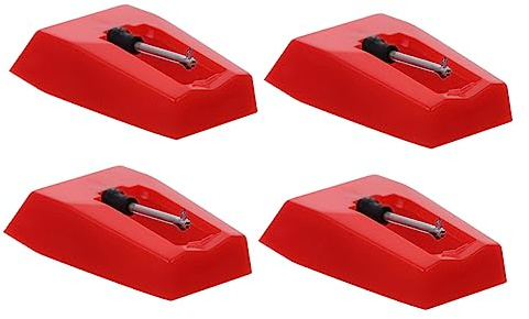 CIMAXIC 4Stücke Stylus Ersatznadel für Grammophon Langlebige Tonabnehmer Nadeln Kompatibel mit Vinyl Schallplatten Einfache Installation