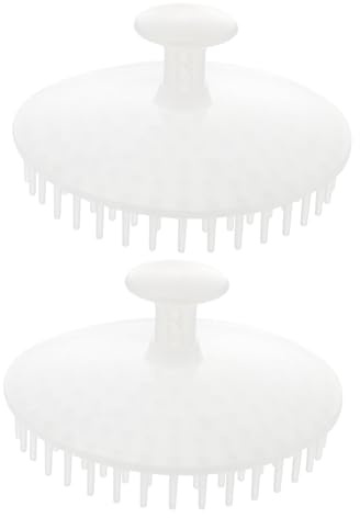 Healvian 2piezas Peine Para Champú Masajeador De Baño Para Niñas Mujeres y Hombres Mango De Unidades Para Limpieza Del Cabelludo