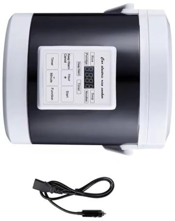 Xanorrg Olla Arrocera Eléctrica De Uso Multifuncional 12V/24V Y Electrodoméstico Cocina Adecuada para Coches Y Cocinas Uso Cocina Eléctrica Portátil
