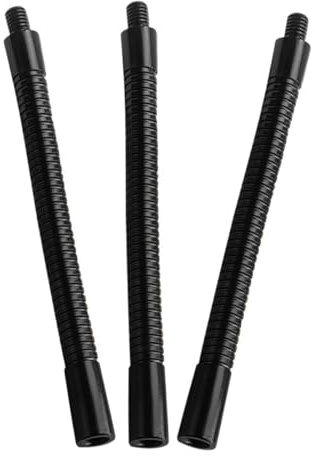 COHEALI Asta di Prolunga per Microfono da Tavolo 3 Pezzi 18 Cm in Metallo Nero, Supporto Flessibile Compatibile Smartphone e Fotocamere, Accessorio Professionale per Registrazioni e Live