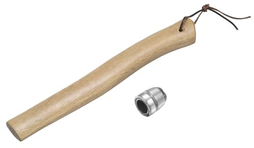 sourcing map Wood Axe Handle Replacement 12.6 Universal Hickory Hatchet Handle with Round Wedge for Camping Gardening Axe