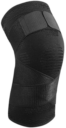 SparklWLeaf Sportkniebandage 1PC Kompression Knieorthesen Mit Bandage Sport Lauf Basketball Fitness Volleyball Knie Ärmel Komfort Elastizität Pad für Basketball Tennis Yoga Gartenarbeit(M)