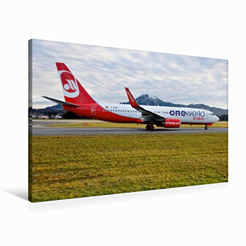 Premium Textil-Leinwand 90 x 60 cm Quer-Format One World - Air Berlin | Wandbild, HD-Bild auf Keilrahmen, Fertigbild auf hochwertigem Vlies, Leinwanddruck von Wilfried Fischer