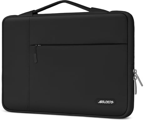 MOSISO Laptoptasche 13,3 Zoll, 13-14 Zoll Laptophülle mit Griff Kompatibel mit MacBook Air/Pro 13 / Pro 14, HP Dell ASUS Lenovo Notebook, Polyester Multifunktionale Laptop Tasche Hülle, Schwarz
