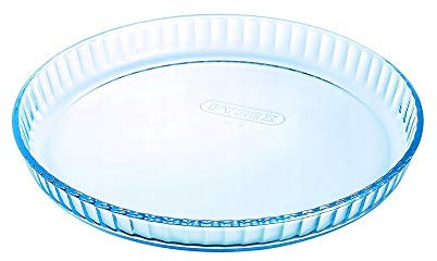 Arcuisine Pirex Moule à tarte en verre de qualité supérieure - Pour quiches, tartes aux fruits et plus - 26, 27, 30 cm, Verre, 30 cm - 3,5 cm hoch