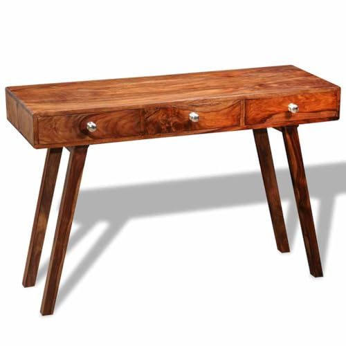vidaXL Konsolentisch Flurtisch Sideboard 3 Schubladen 76 cm Massivholz Akazie