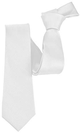 ADAMANT® Designer Seidenkrawatte Weiss 6cm