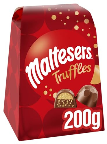 Maltesers Milk Chocolate Honeycomb Truffles Crispy Sweets Gift Box 200g | Luxury Crispy Milk Chocolate Truffles, Ideal for Birthday Sweets, Anniversary Chocolate Treat &, Elegant Party Gifts