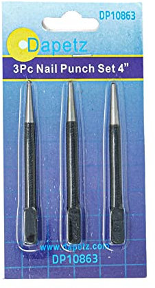 Dapetz ® 3Pcs Centre Punch Set Portable Positioning Punch Set Nail Punch Set 1/16, 3/32, 1/8 for Wood,Punch Tool,Woodworker's Hole Punch,