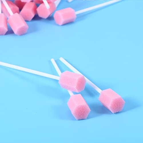 Supvox Einweg-Mundtupfer für Mundpflege, ohne Geschmack, 200 Stück, Rosa
