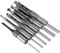 Ausla Square Hole Mortise Drill Bit Set, 6 Pieces, 6.35-15.88 mm, Woodworking Chisel Tool for Carpenter