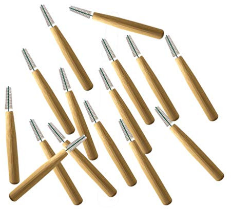 EXCEART 30 Stück Interdentalbürste Bambus Zahnreinigungswerkzeug 1 mm Zahnlückenbürsten Zahnpflegebürsten Umweltfreundlich Mundreinigungswerkzeug Männer Frauen Tragbar