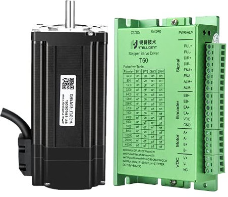 RTELLIGENT Nema 24 Closed Loop 4NM Schrittmotor und Treiber Set Hybrid Bipolar High Performance 24-50VDC Arduino mit Encoder Feedback