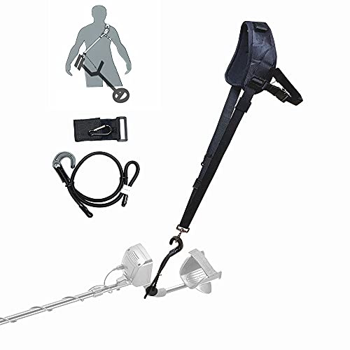 Metalldetektor, allgemeines Zubehör, Erkennungsgurt, Gurtschlinge für alle Metalldetektoren, Tragfähigkeit, Untergrunddetektor, Schwarz