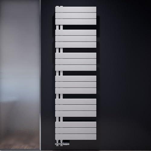 Weber NOVO Badheizkörper Design Handtuchheizkörper Handtuchwärmer Heizung Bad (50x140cm Weiß)