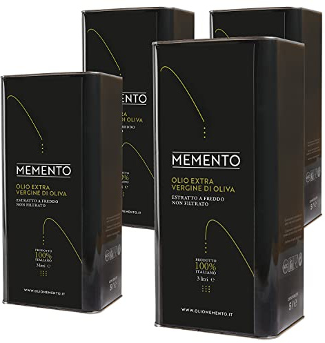 MEMENTO - L’huile d'olive vierge extra de la région des Pouilles – Premium - Extraction à froid - Non filtrée - 100% italienne (12 Litres)