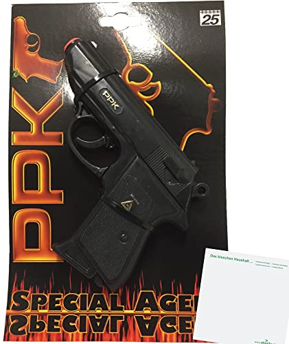 usy PPK 25-Schuss Pistole Special Agent 158mm mit Wicke Euro Caps Munition Block
