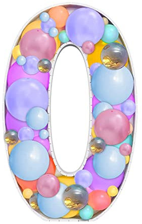 Cadre de ballon en forme de chiffre, 73 cm, réutilisable, support en mosaïque, cadre pour garçons et filles, fête d'anniversaire, décoration de fête (0)