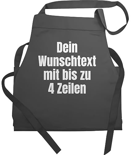 Geschenk mit Namen personalisiert by Shirtracer - Schürze - Aufdruck selbst gestalten - Wunschtext I Eigener Text I Custom Text