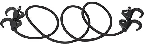 Bungee-Seile mit Haken, 160 cm, Verstellbare Bungee-Seile, Robuste Bungee-Gurte mit 4 Haken für Gepäck, Campingwagen, Trolley, Wagen, Schwarz
