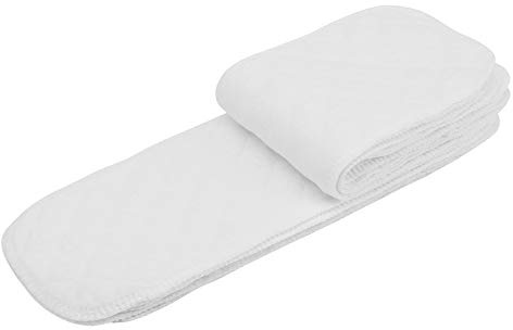 Reusable Cloth Diaper, Soft Breathable Nappy Liner, 10pcs Triple Layer Cotton Fabric Baby Diaper for Newborns to Toddlers, Sensitive Skin, and Eco-Friendly Families